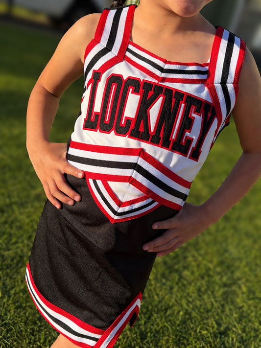 Lockney Longhorns 2 Piece Cheer Uniform NO LONGHORN BACK