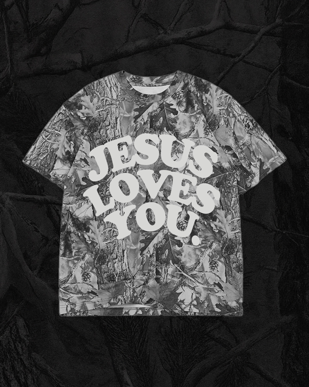 Lmtd || Heavyweight "Midnight Oak" Camo Tee || Oversized