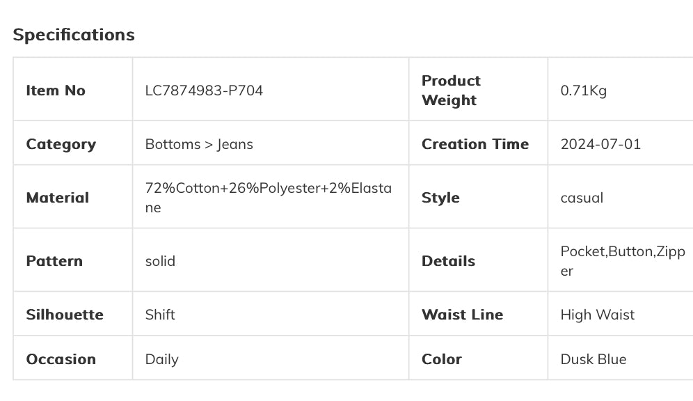 Wide Leg High Waist Jeans