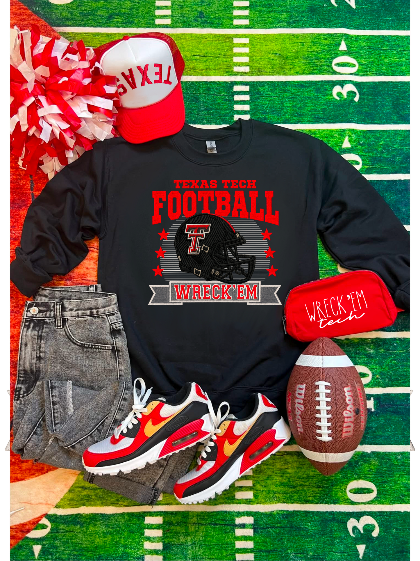 TTU Football Faux Embroider (digital)