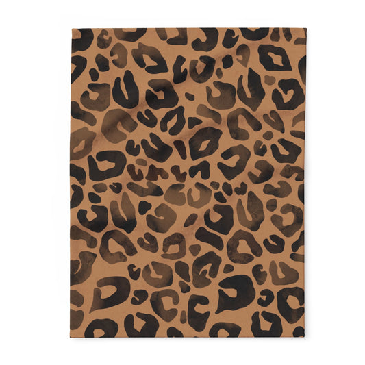 Cozy Leopard Print Arctic Fleece Blanket, Soft Throw for Home, Cuddle Blankets, Winter Decor, Gift for Her, Animal Print Blanket