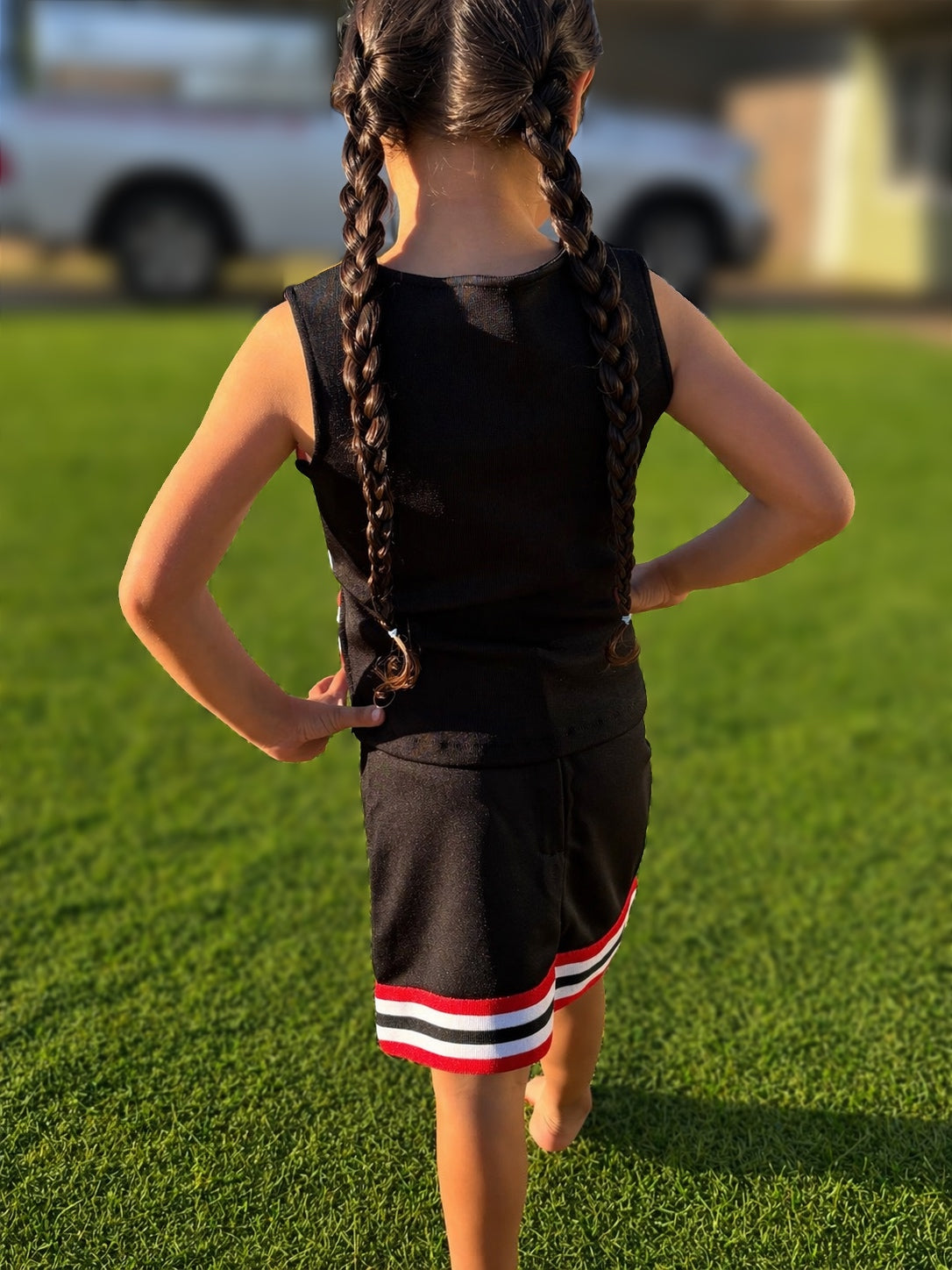 Lockney Longhorns 2 Piece Cheer Uniform NO LONGHORN BACK