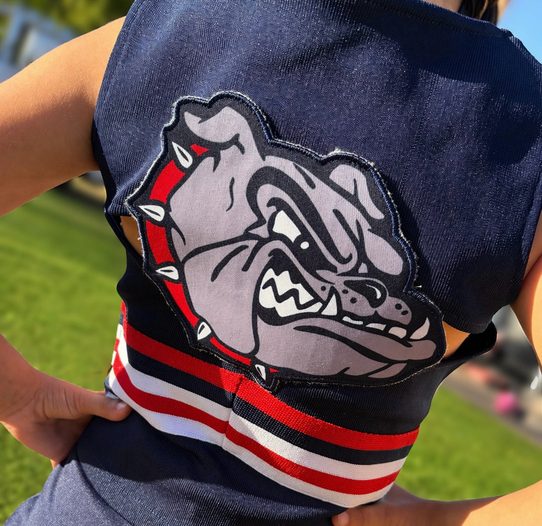 06/15 PRE-ORDER: Plainview Bulldogs 2 Piece Cheer Uniform w/ Bulldog (Copy)