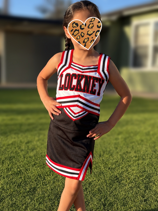 Lockney Longhorns 2 Piece Cheer Uniform NO LONGHORN BACK