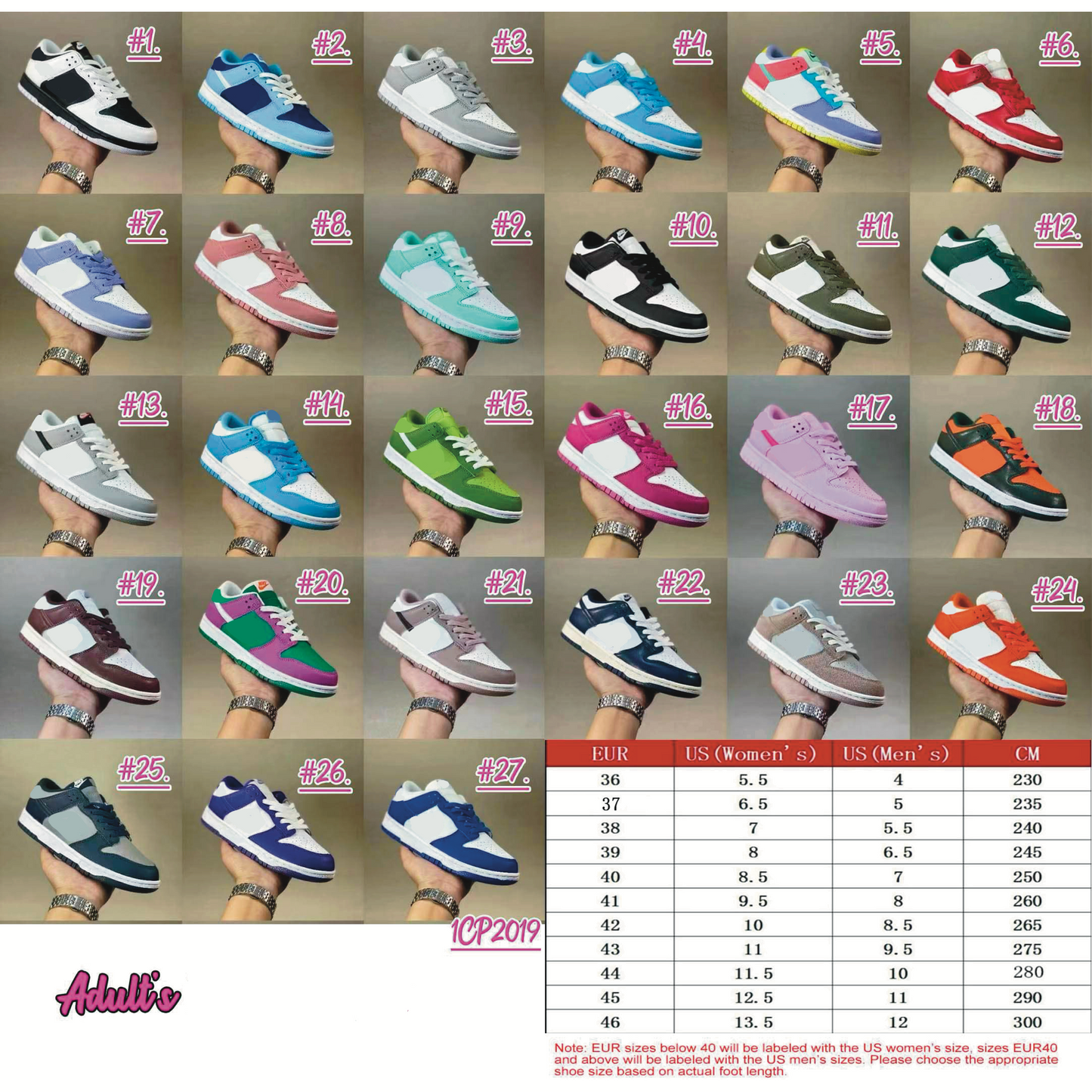 Adult Sneaker 19 -26