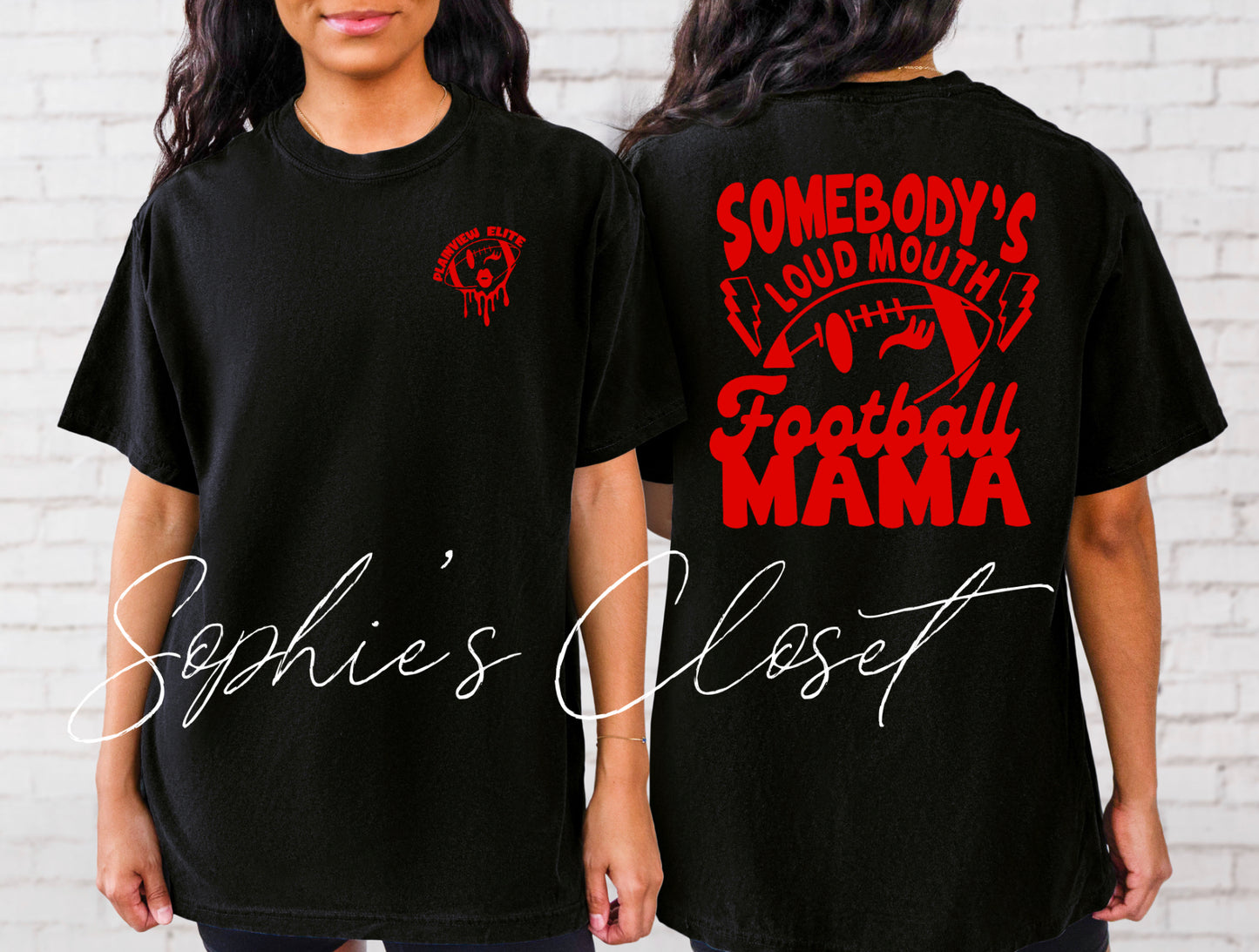 Loud Mouth Football Mama (black)