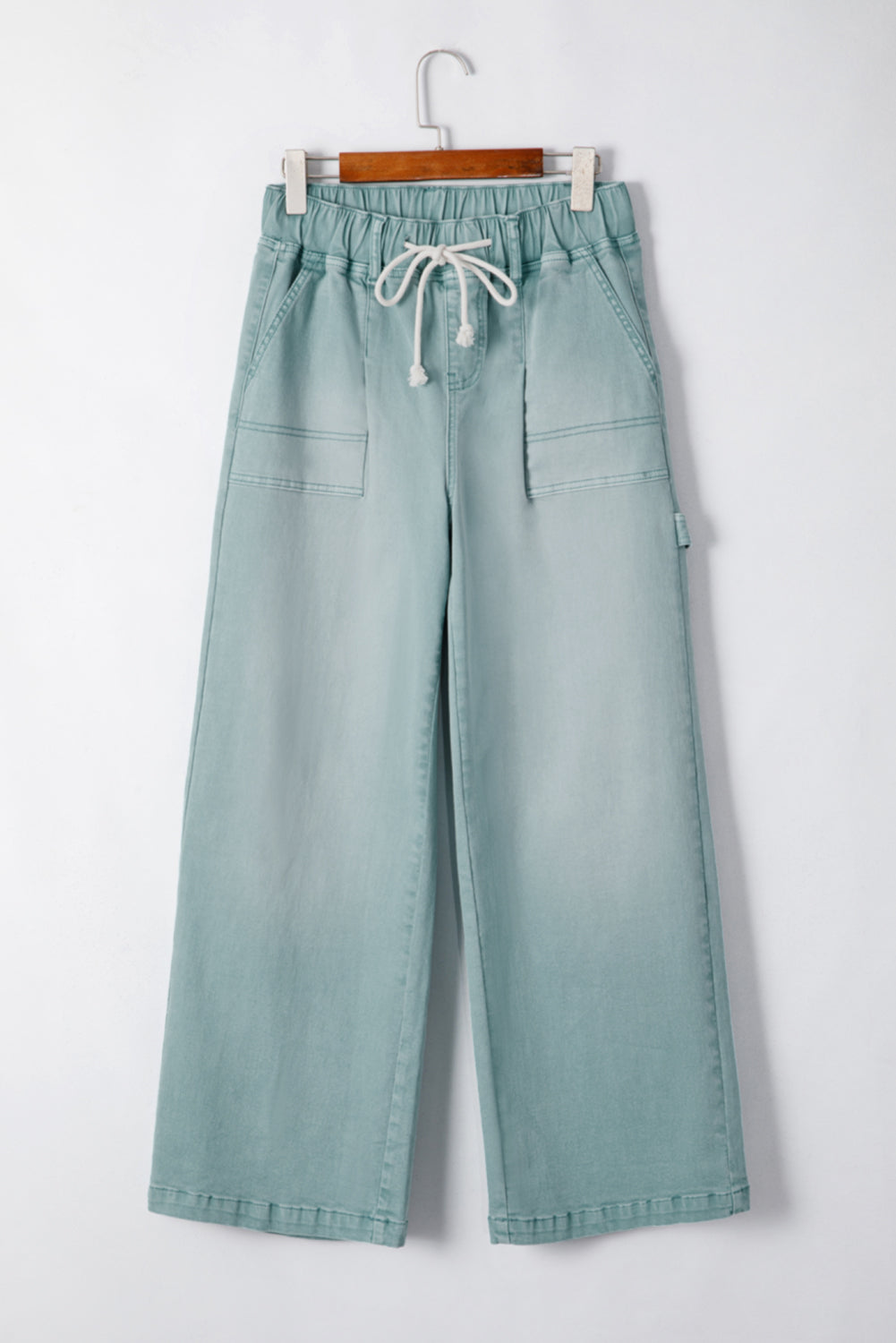 Smoke Green Drawstring Jeans