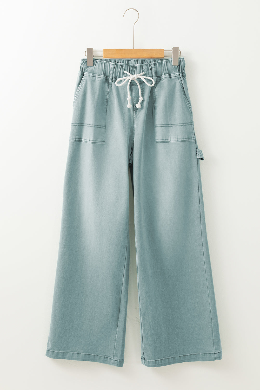 Smoke Green Drawstring Jeans