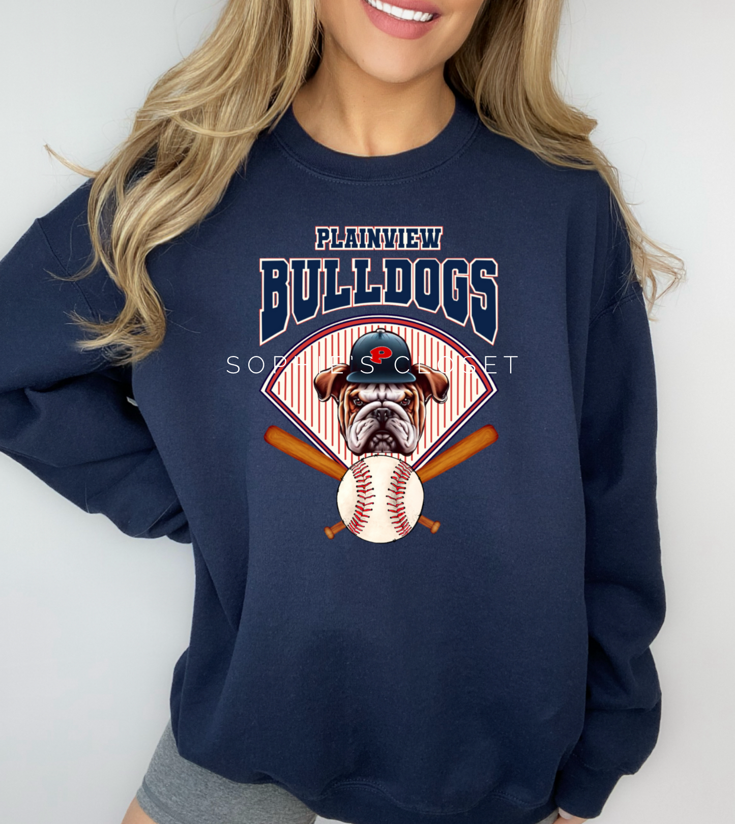 Baseball Vintage Bulldog Sweater