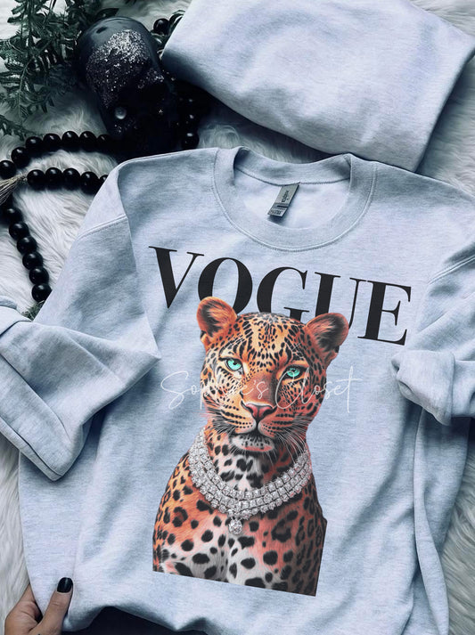 Animal Prints Magazine Crewneck Sweater