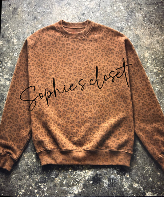 Cotton Leopard Crewneck